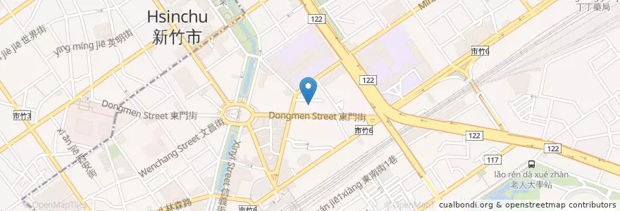 Mapa de ubicacion de 合作金庫商業銀行 en Taiwán, Provincia De Taiwán, Hsinchu, 東區.