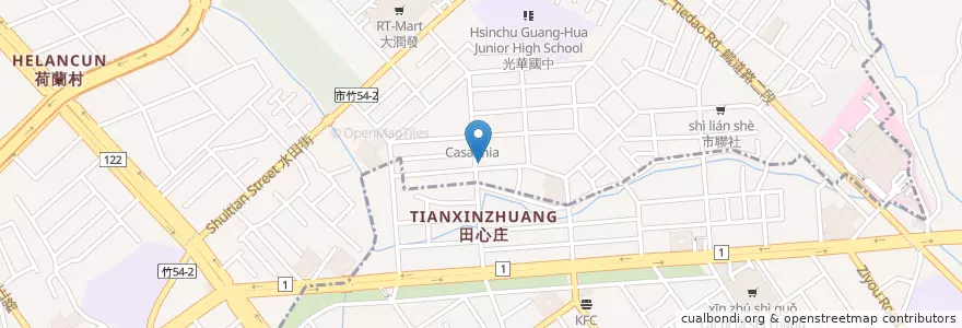 Mapa de ubicacion de 玉山商業銀行 en Taiwán, Provincia De Taiwán, Hsinchu.
