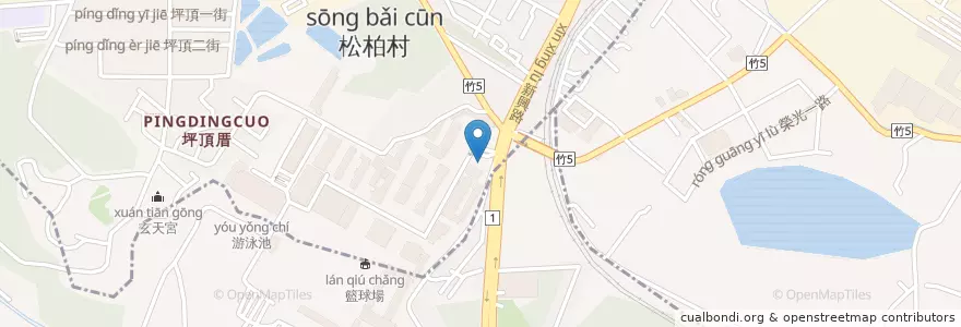 Mapa de ubicacion de 玉山商業銀行 en تايوان, مقاطعة تايوان, أقليم سين شو, 竹北市.