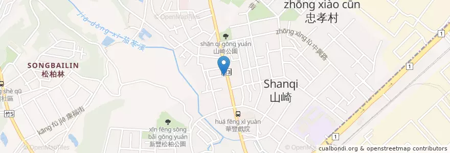 Mapa de ubicacion de 華南商業銀行 en تایوان, 臺灣省, 新竹縣, 新豐鄉.