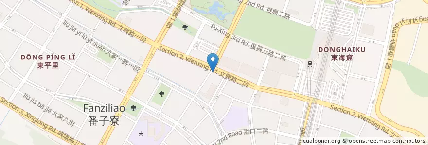 Mapa de ubicacion de 台北富邦商業銀行 en Taïwan, Province De Taïwan, Comté De Hsinchu, 竹北市.