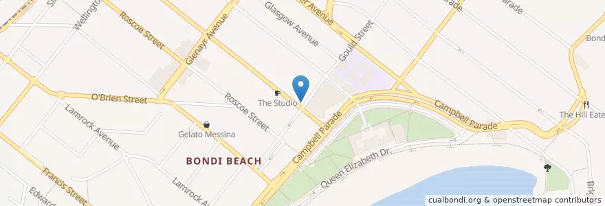 Mapa de ubicacion de Vida Surf Shop Cafe en أستراليا, نيوساوث ويلز, Waverley Council, Sydney.