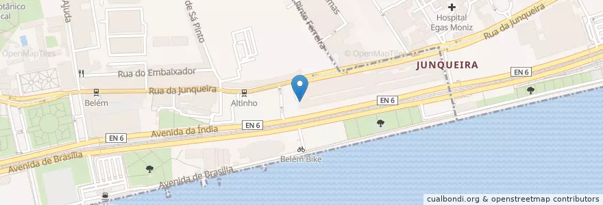 Mapa de ubicacion de Arquivo Central e Arquivo Histórico de Marinha en Portugal, Área Metropolitana De Lisboa, Lisboa, Grande Lisboa, Belém.