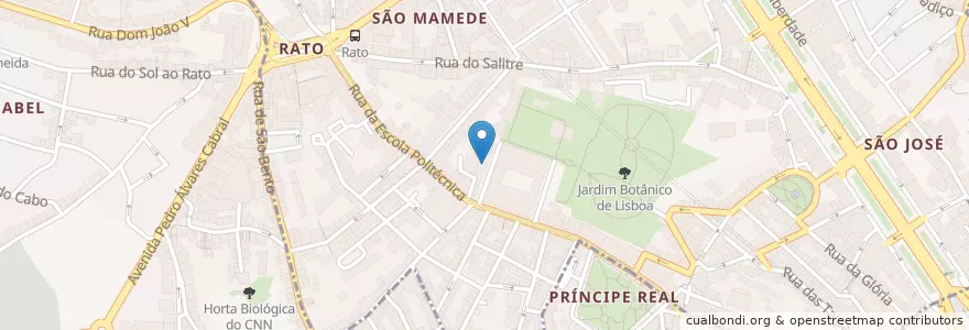 Mapa de ubicacion de Arquivo Histórico e Biblioteca do Museu de Ciência da Universidade de Lisboa en 포르투갈, Área Metropolitana De Lisboa, Lisboa, Grande Lisboa, 리스본.
