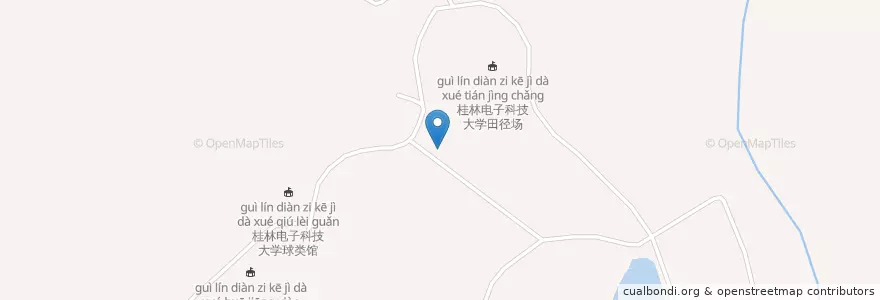 Mapa de ubicacion de 电科大尧山邮政所 en China, Guangxi, Guilin, Lingchuan.