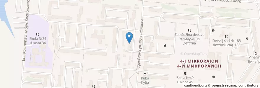 Mapa de ubicacion de Городская поликлиника №6 en ロシア, シベリア連邦管区, オムスク州, オムスク地区, オムスク管区.