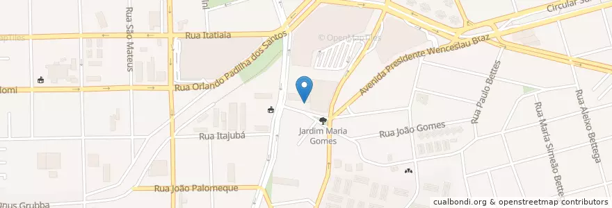 Mapa de ubicacion de Instituto de Identificação do Paraná en Бразилия, Южный Регион, Парана, Região Geográfica Intermediária De Curitiba, Região Metropolitana De Curitiba, Microrregião De Curitiba, Куритиба.