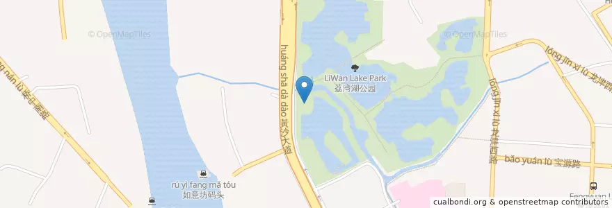 Mapa de ubicacion de 福胜庵 en الصين, غوانغدونغ, 广州市, 荔湾区, 昌华街道.