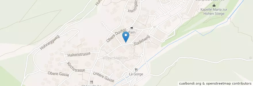 Mapa de ubicacion de Restaurant Vieux Chalet en Zwitserland, Valais/Wallis, Visp, Saas-Fee.