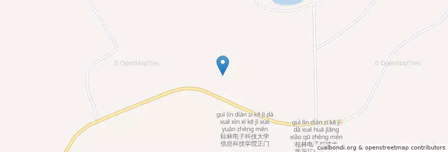 Mapa de ubicacion de 信科图书馆 en 中国, 広西チワン族自治区, 桂林市, 灵川县.
