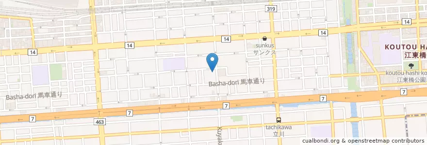 Mapa de ubicacion de みどりコミュニティセンター en Japan, 東京都, 墨田区.