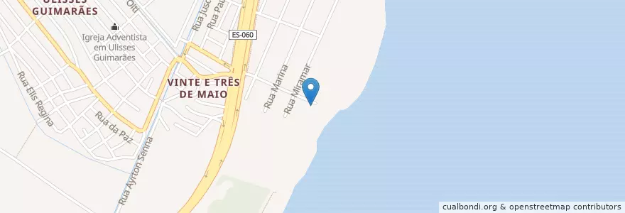 Mapa de ubicacion de Kiosque Recifes en ブラジル, 南東部地域, エスピリト サント.