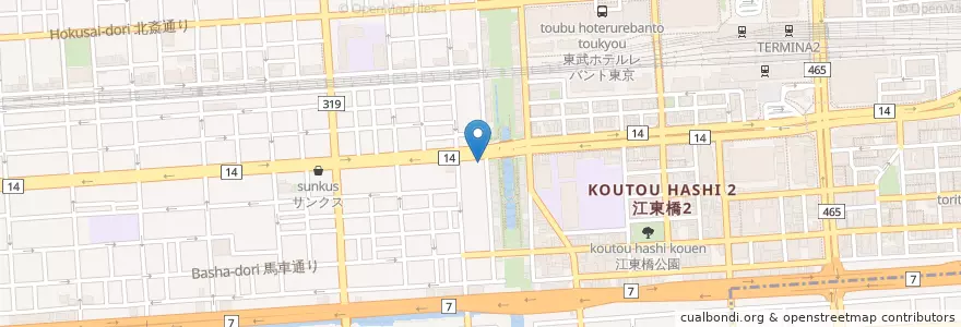 Mapa de ubicacion de トヨタレンタカー en Giappone, Tokyo, 墨田区.