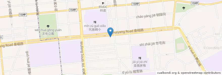 Mapa de ubicacion de 故鄉牛排館 en 臺灣, 臺灣省, 嘉義市, 嘉義縣, 東區.