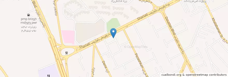 Mapa de ubicacion de رستوران کلاسیک طوبی en Iran, استان فارس, شهرستان شیراز, بخش مرکزی, Shiraz.