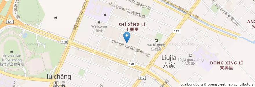 Mapa de ubicacion de O2 Deli en 台湾, 台湾省, 新竹県, 竹北市.
