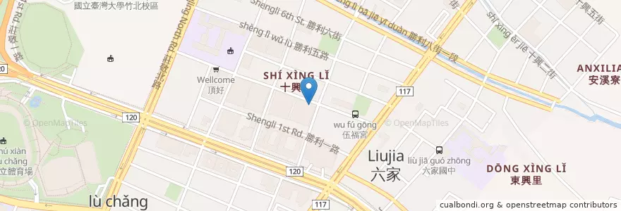 Mapa de ubicacion de Pho Ha Noi en 台湾, 台湾省, 新竹県, 竹北市.