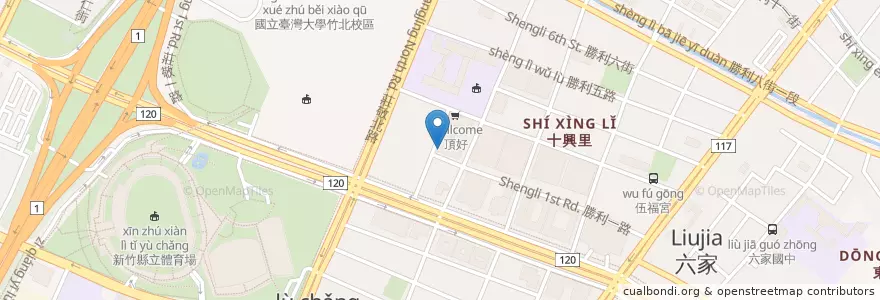Mapa de ubicacion de Sufun café en 台湾, 台湾省, 新竹県, 竹北市.
