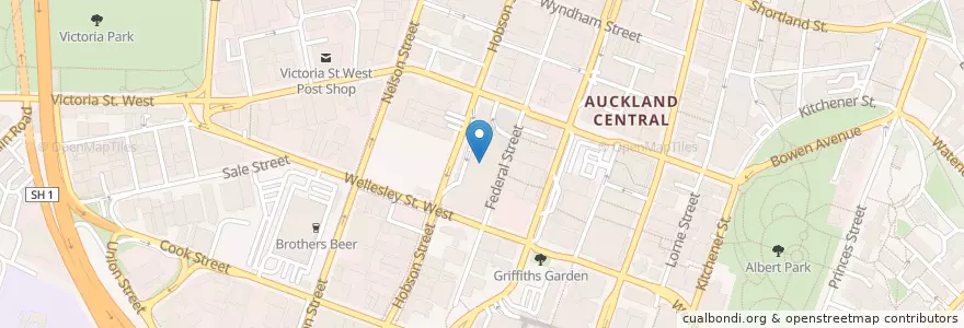 Mapa de ubicacion de SkyCity Auckland Casino en New Zealand / Aotearoa, Auckland, Waitematā.