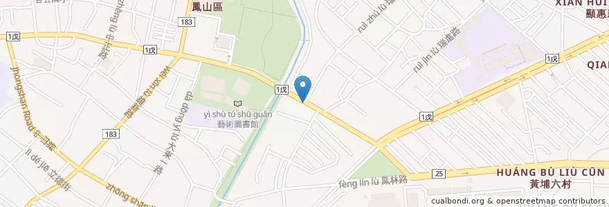 Mapa de ubicacion de 歐洲診所 en Тайвань, Гаосюн, 鳳山區.