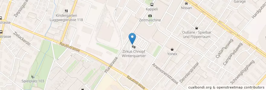 Mapa de ubicacion de The Zo0 en Suisse, Zurich, District De Zurich, Zurich.