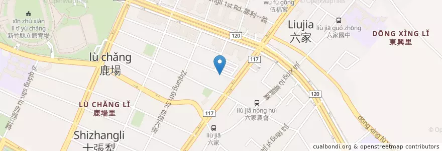 Mapa de ubicacion de Muxito en تایوان, 臺灣省, 新竹縣, 竹北市.