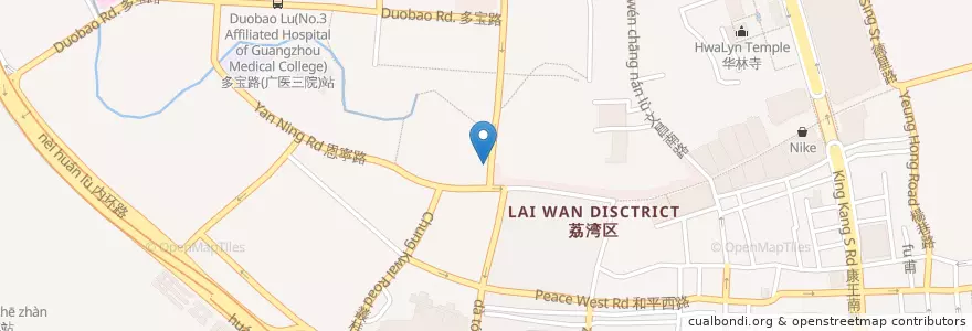 Mapa de ubicacion de 顺记冰室 en China, Guangdong, Guangzhou City, Liwan District.
