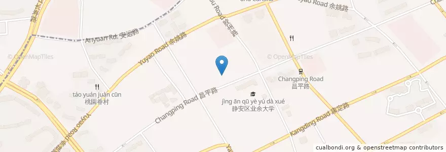 Mapa de ubicacion de The Cactus en 中国, 上海市, 静安区.