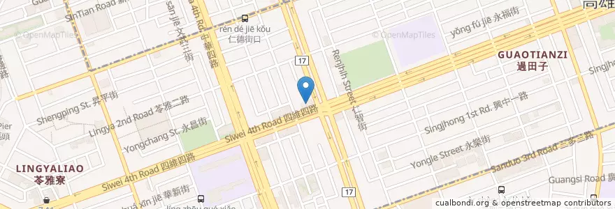 Mapa de ubicacion de 彰化商業銀行 en Taiwán, Kaohsiung, 苓雅區.