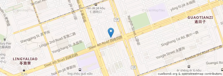 Mapa de ubicacion de 兆豐國際商業銀行 en 台湾, 高雄市, 苓雅区.