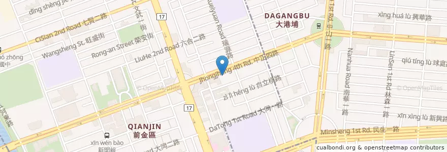 Mapa de ubicacion de 彰化商業銀行 en 臺灣, 高雄市, 前金區.