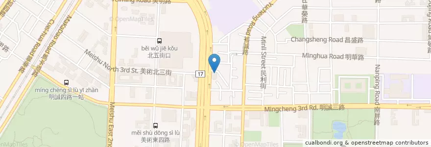 Mapa de ubicacion de 兆豐國際商業銀行 en تایوان, کائوهسیونگ, 鼓山區.