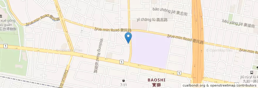 Mapa de ubicacion de 華南商業銀行 en Taiwán, Kaohsiung, 三民區.