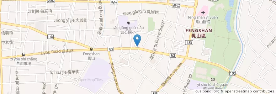 Mapa de ubicacion de 永豐商業銀行 en Taiwan, Kaohsiung, 鳳山區.