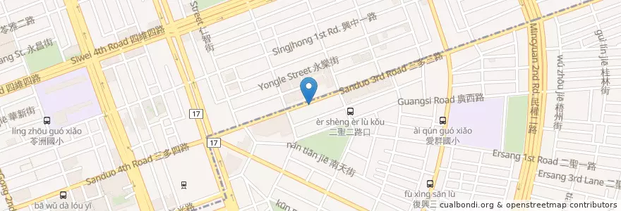 Mapa de ubicacion de 第一商業銀行 en 타이완, 가오슝시, 링야구.