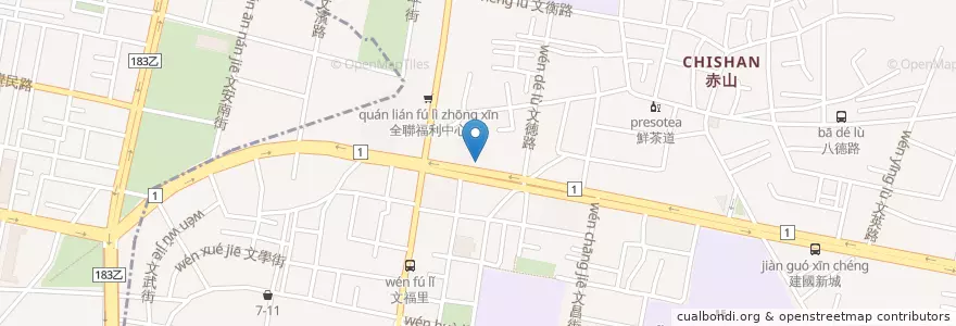 Mapa de ubicacion de 臺灣新光商業銀行 en Taiwan, Kaohsiung, Fengshan District.