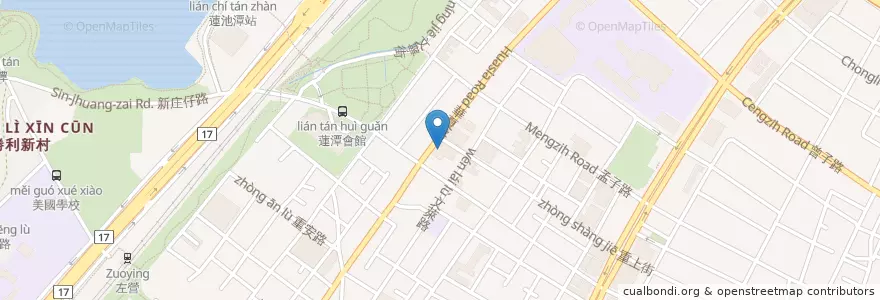 Mapa de ubicacion de 臺灣新光商業銀行 en Taiwan, Kaohsiung, 左營區.
