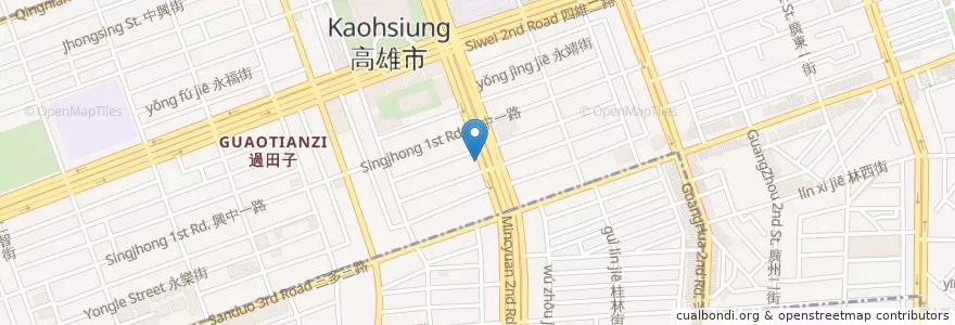 Mapa de ubicacion de 台中商業銀行 en 臺灣, 高雄市, 苓雅區.