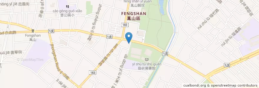 Mapa de ubicacion de 上海商業儲蓄銀行 en 台湾, 高雄市, 鳳山区.