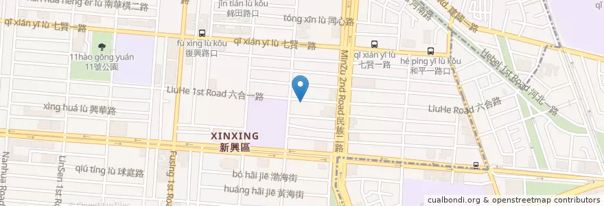 Mapa de ubicacion de 高雄銀行 en تايوان, كاوهسيونغ, 新興區, 苓雅區.