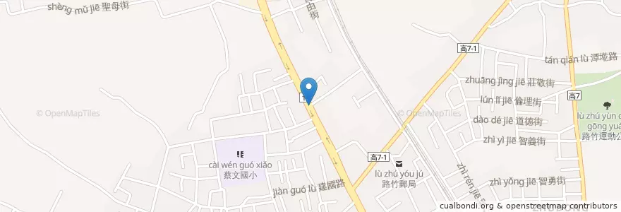 Mapa de ubicacion de 彰化商業銀行 en 臺灣, 高雄市, 路竹區.