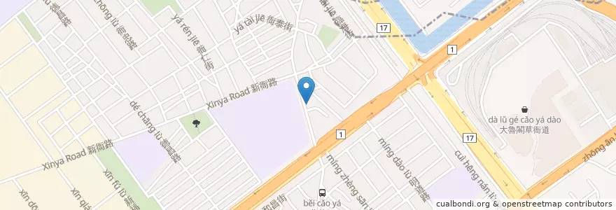 Mapa de ubicacion de 合作金庫商業銀行 en Taiwan, Kaohsiung, 前鎮區.