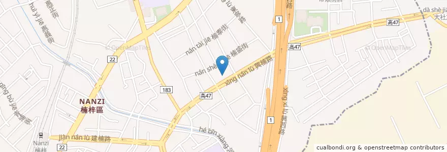 Mapa de ubicacion de 華南商業銀行 en تايوان, كاوهسيونغ, 楠梓區.