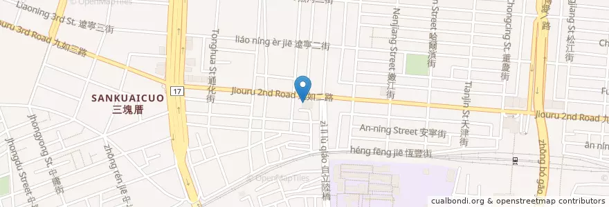 Mapa de ubicacion de 星展(台灣)商業銀行 en Тайвань, Гаосюн, 三民區.