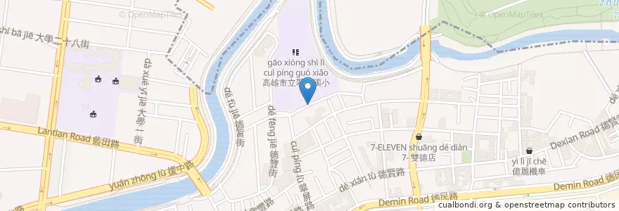 Mapa de ubicacion de 合作金庫商業銀行 en 臺灣, 高雄市, 楠梓區.