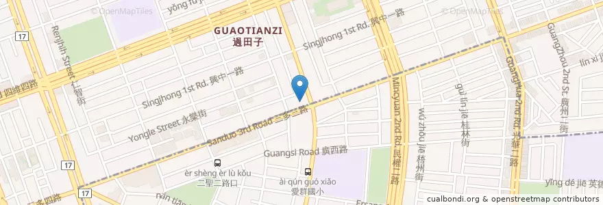Mapa de ubicacion de 合作金庫商業銀行 en 타이완, 가오슝시, 링야구.