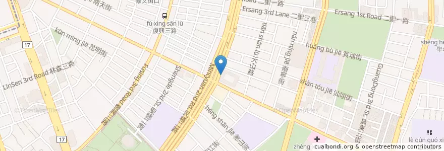 Mapa de ubicacion de 臺灣中小企業銀行 en Taiwán, Kaohsiung, 前鎮區.