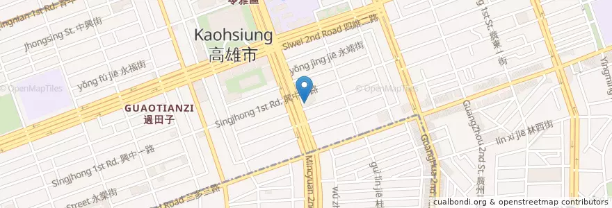 Mapa de ubicacion de 第一商業銀行 en 臺灣, 高雄市, 苓雅區.