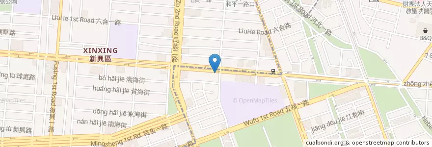 Mapa de ubicacion de 彰化商業銀行 en Taiwan, Kaohsiung, Distretto Di Xinxing, Distretto Di Lingya.