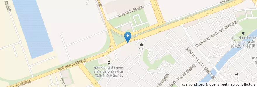 Mapa de ubicacion de 星展(台灣)商業銀行 en Tayvan, Kaohsiung, 前鎮區.
